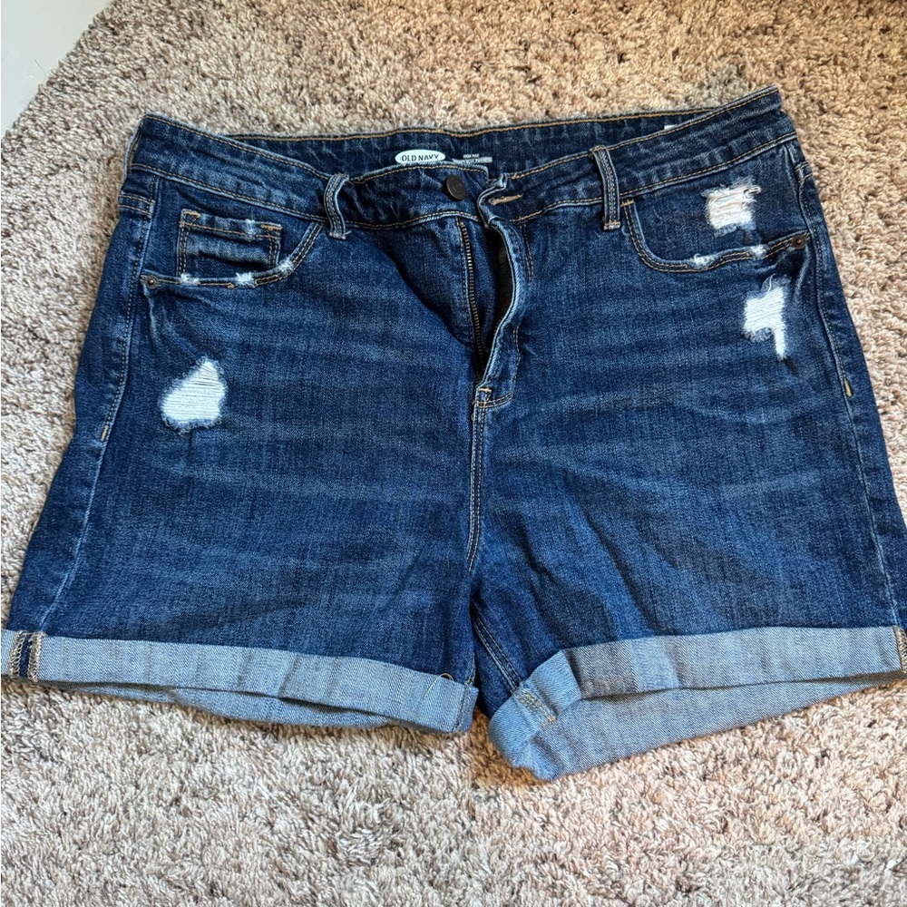 Old Navy Cuffed High Rise Jean Shorts 14